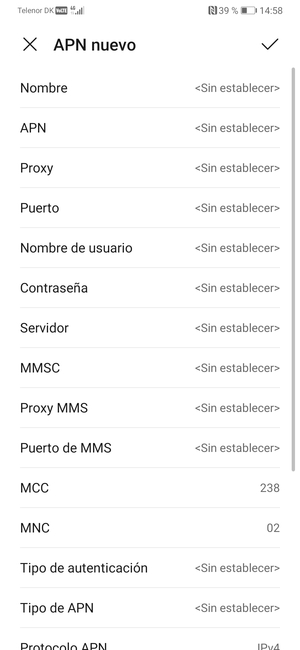 Configuración APN ETB su Huawei nova 12 Lite