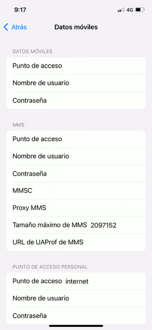 Configuración APN Internet Claro su Apple iPhone SE (2020)